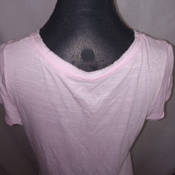 INC International Concepts Light Pink V-Neck Top With Lace Trim - Picture 12 of 12